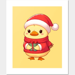 Cute Christmas Duck Posters and Art